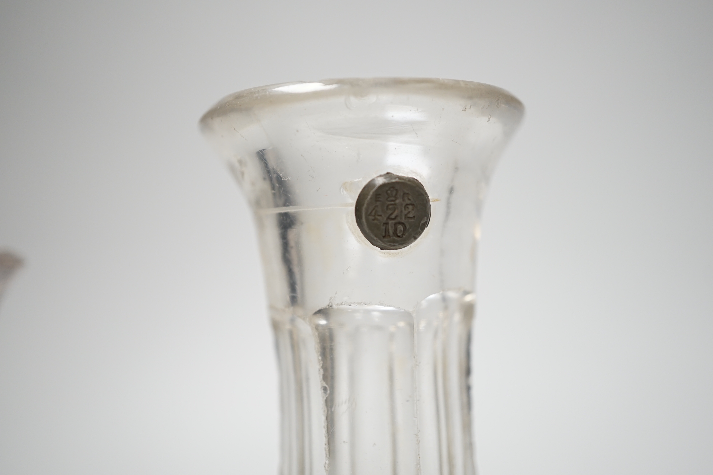 Four Victorian Richardsons Patent glass measures, tallest 17cm